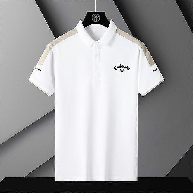 Men's Golf Clothing Fashion Korean Version Slim Fit Stitch Collar Collar Half-Sleeved T-Shirt Golf T-Shirt