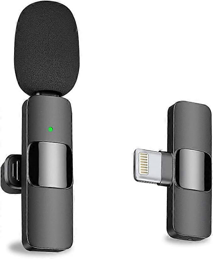 Professional Wireless Lavalier Lapel Microphone for iPhone, iPad - Cordless Omnidirectional Condenser Recording Mic for Interview Video Podcast Vlog Y