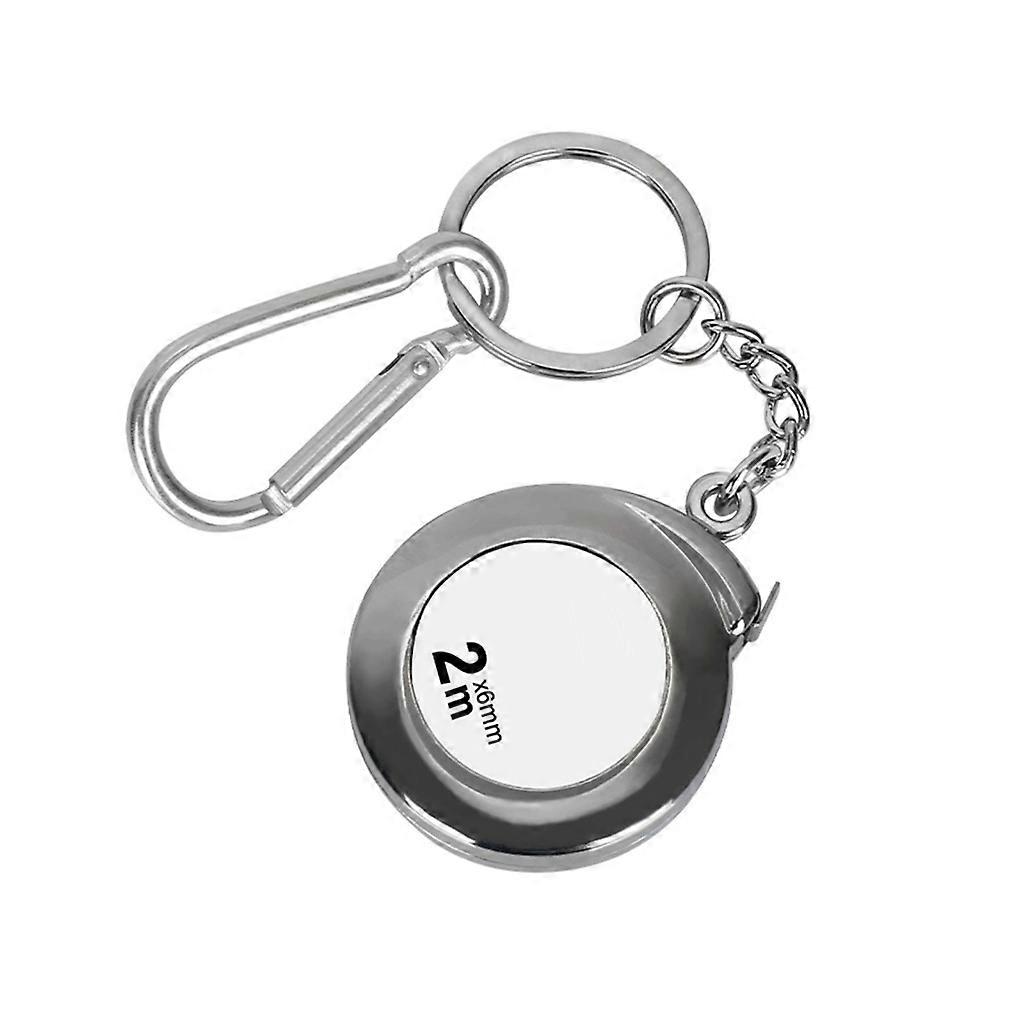 2M Retractable Measuring Tape Mini Tape Measure with Keychain for Father Men
