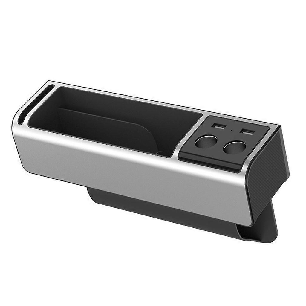 Car for Seat Organizer Storage Box Front for Seat Console Side with Dual USB Cha