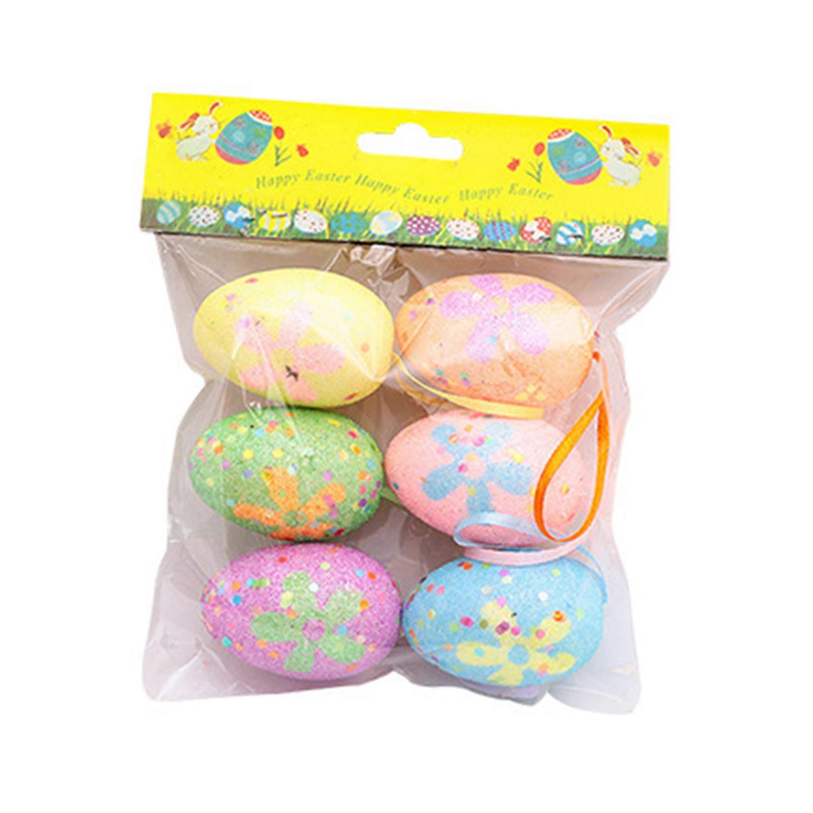 Painted Eggs Bird Egg Craft Ornament Decorated Props for Easter Day Pet Cages