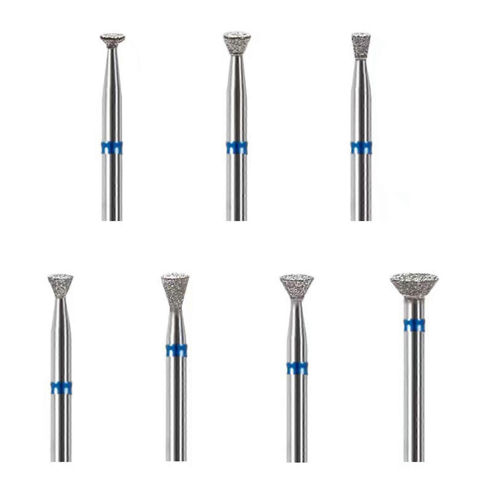 7Pcs Nail Drill Bits Set Assorted Size Heavy Duty Emery Nail Art File Pedicure Manicure Grinder Machine Bits Accessories Replacement Kit
