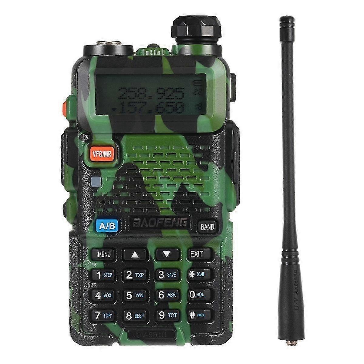 UV5R Walkie Talkie 5W Dual Band Ham Two Way Radio Vhf Uhf FM Radio Outdoor Handheld Transceiver with -EU Plug