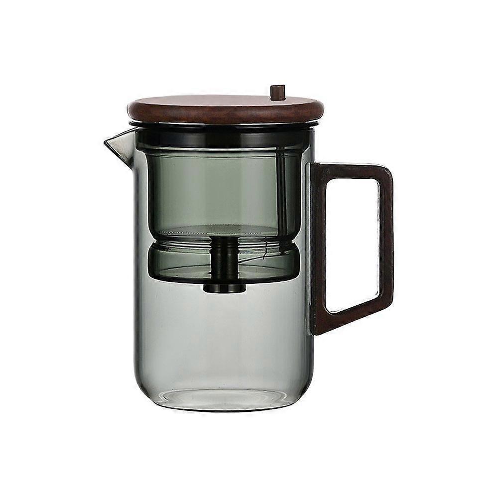 550/750ml Tea Pot with Infuser Wooden Handle Teapot Borosilicate Glass Teapot Water Separation Technology Drip-free Spout Easy Care Tea Pot