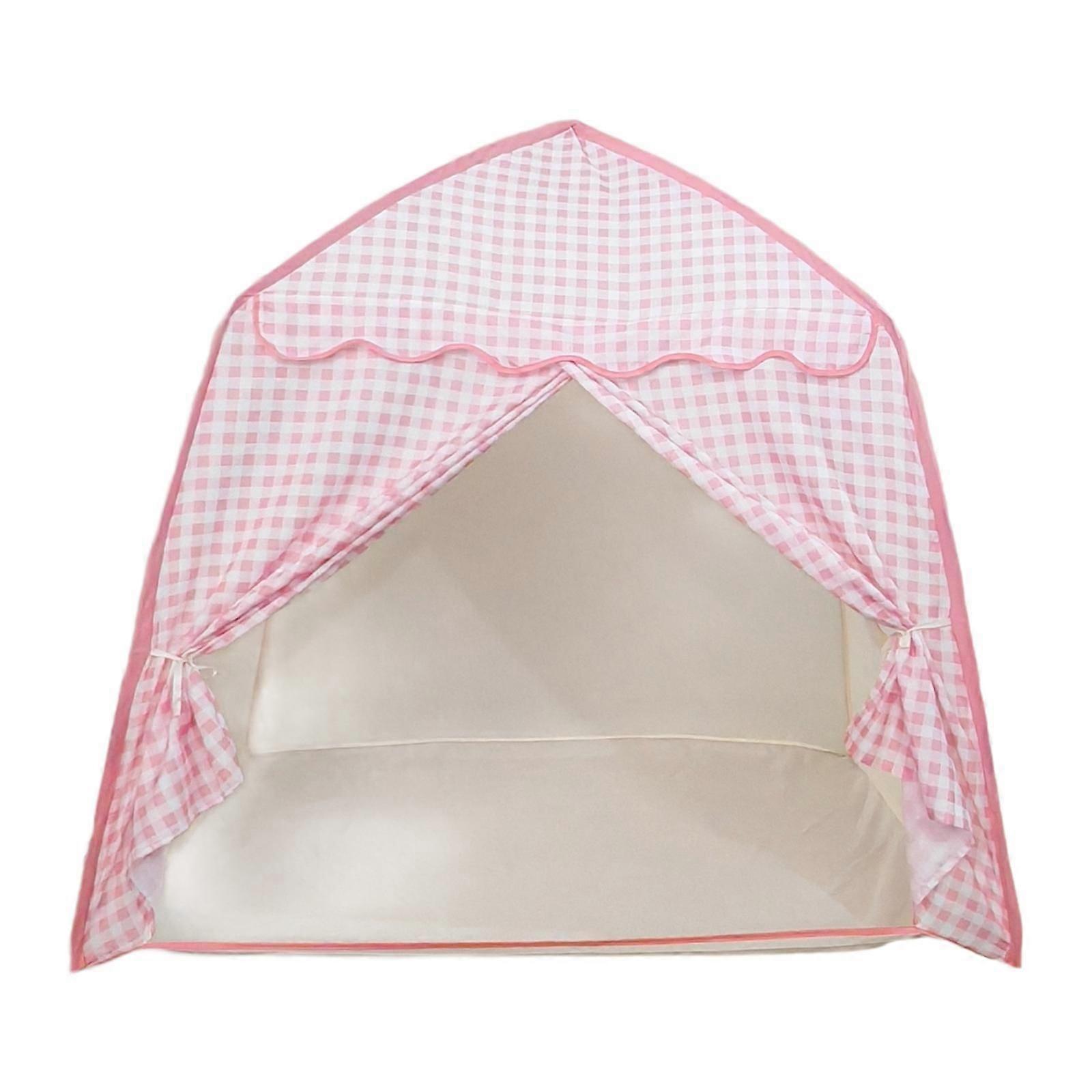 Barn Leketelt Solid Bærbart Slottstelt For Barn Gutter Jenter Gave Rosa