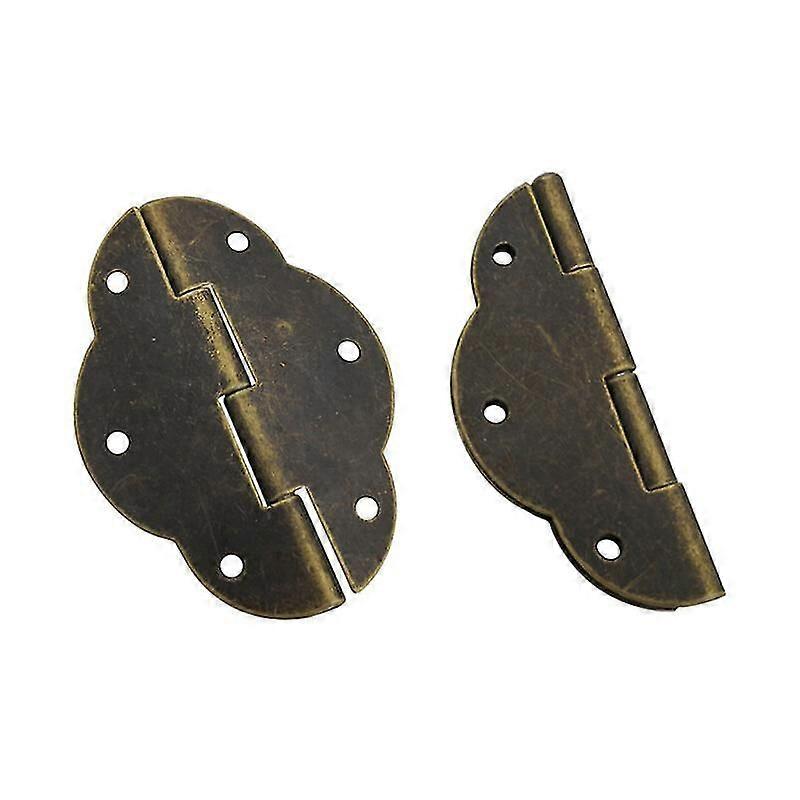 Antique Bronze Look Hinges For Cabinet And Cupboard Door, Box, Retro Style