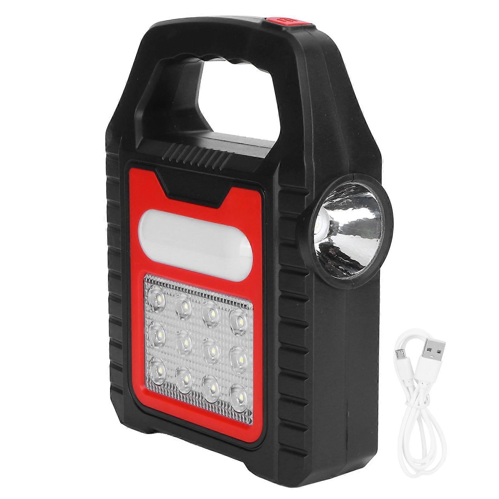 Solar Charging Handheld Flashlight USB Rechargeable Searchlight Reparing Inspection Torch