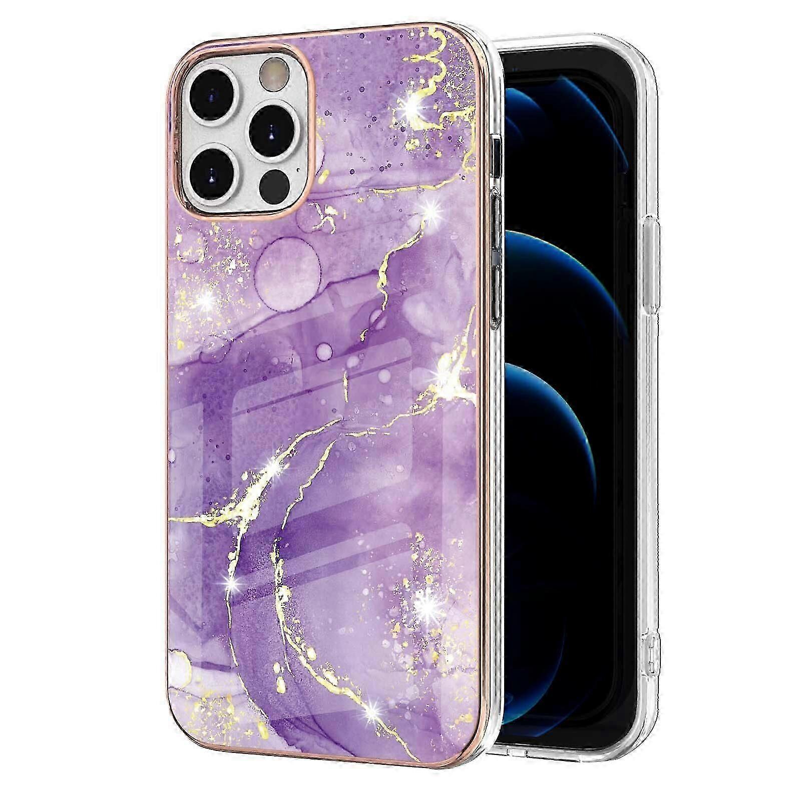 Compatible with iPhone 12 Pro Max Soft Case Marble Pattern Enhanced Camera & Screen Protection Cover