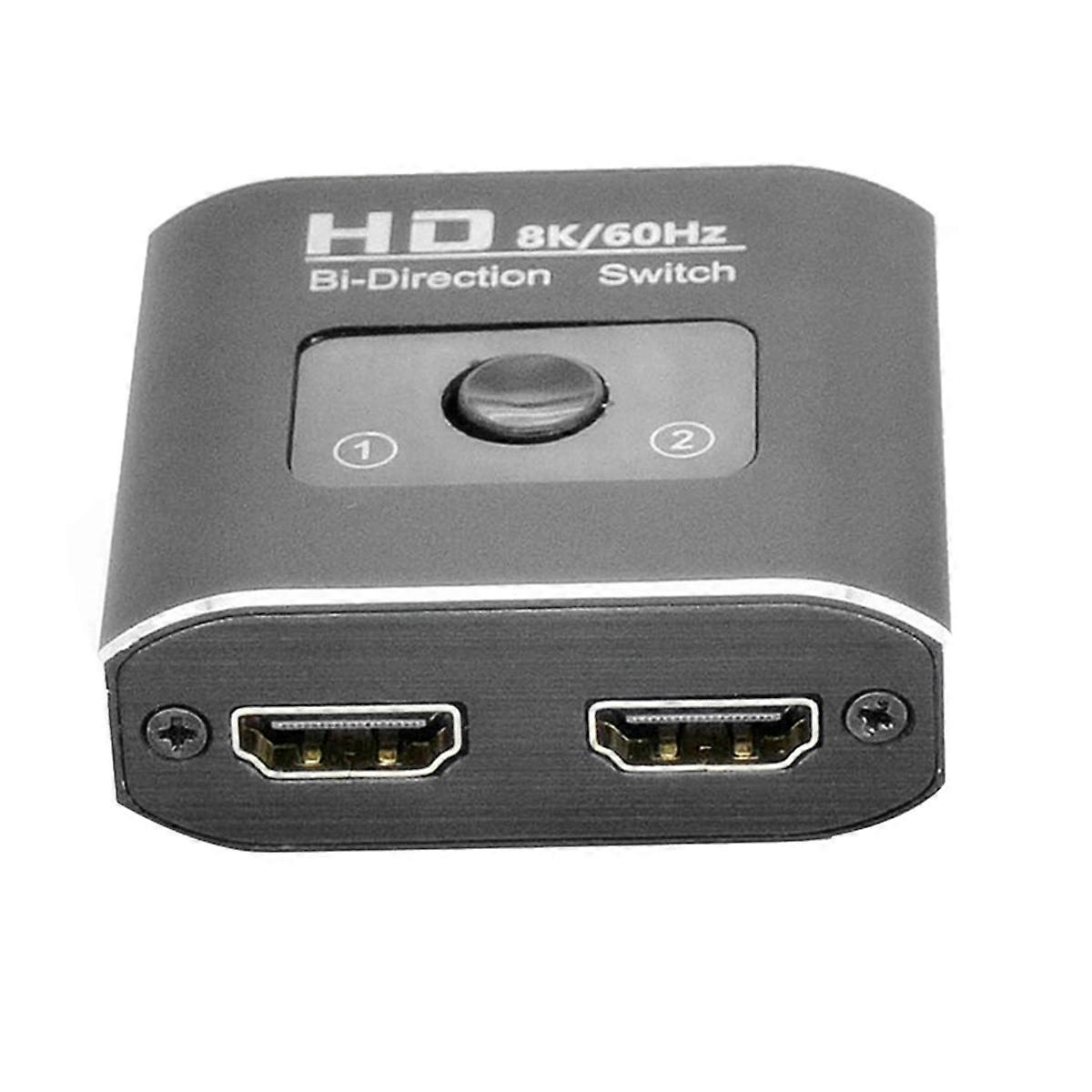 HD 8K 60Hz Bi-Direction Switch 1 in 2 Out Video Distributor Splitter Dual Display -Compatible Split