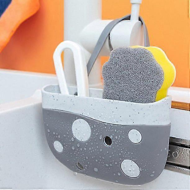 Kitchen Hanging Sponge Holder Plastic Sink Organizer For Kitchen Storage,3904