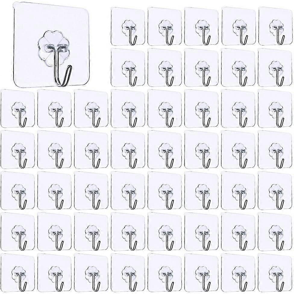 Hooks, Transparent - Damage Free Hanging - Holds Up To 900 Gm, Clear,0336