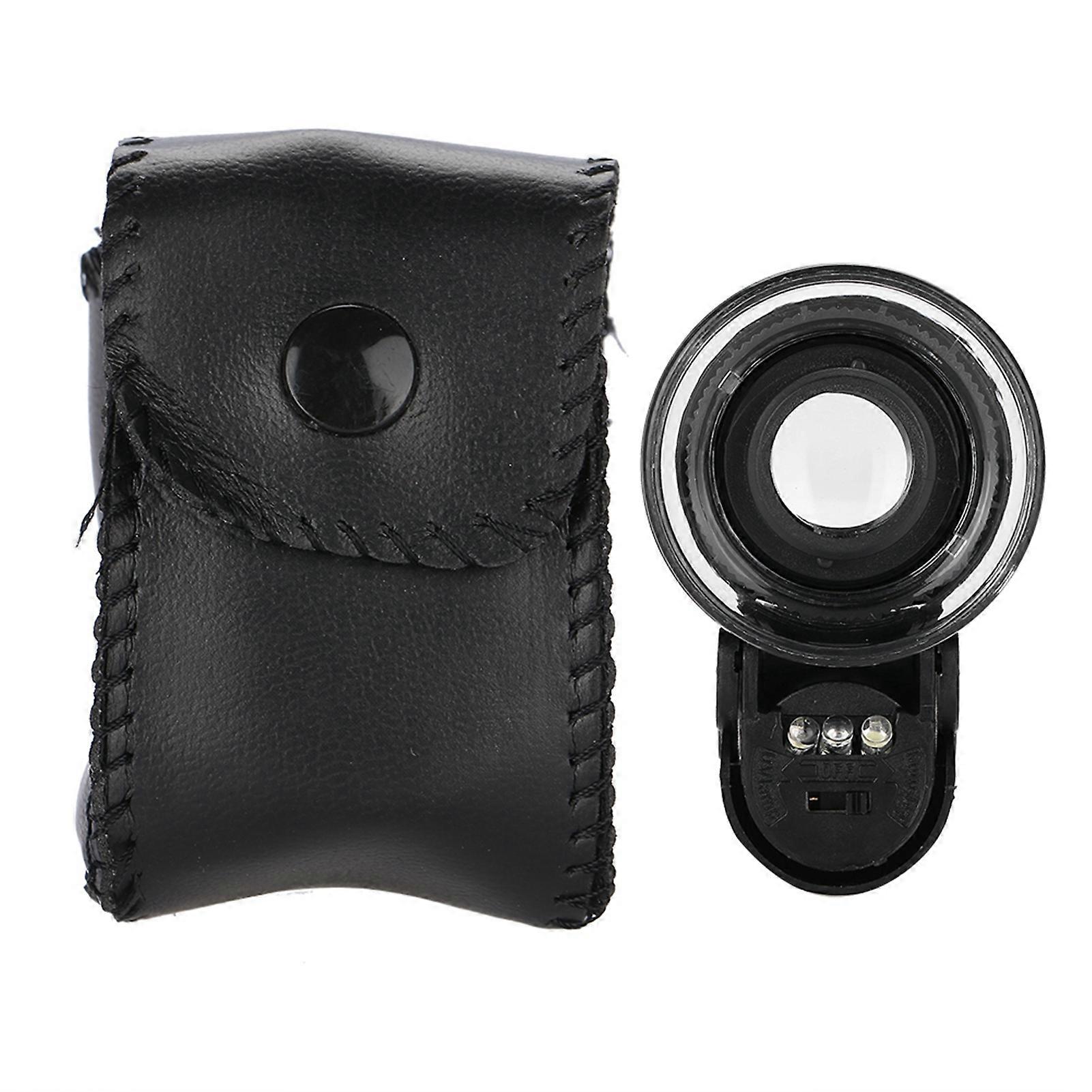Mini 45X Adjustable Loupe Magnifier: Magnifying Glass with LED Light