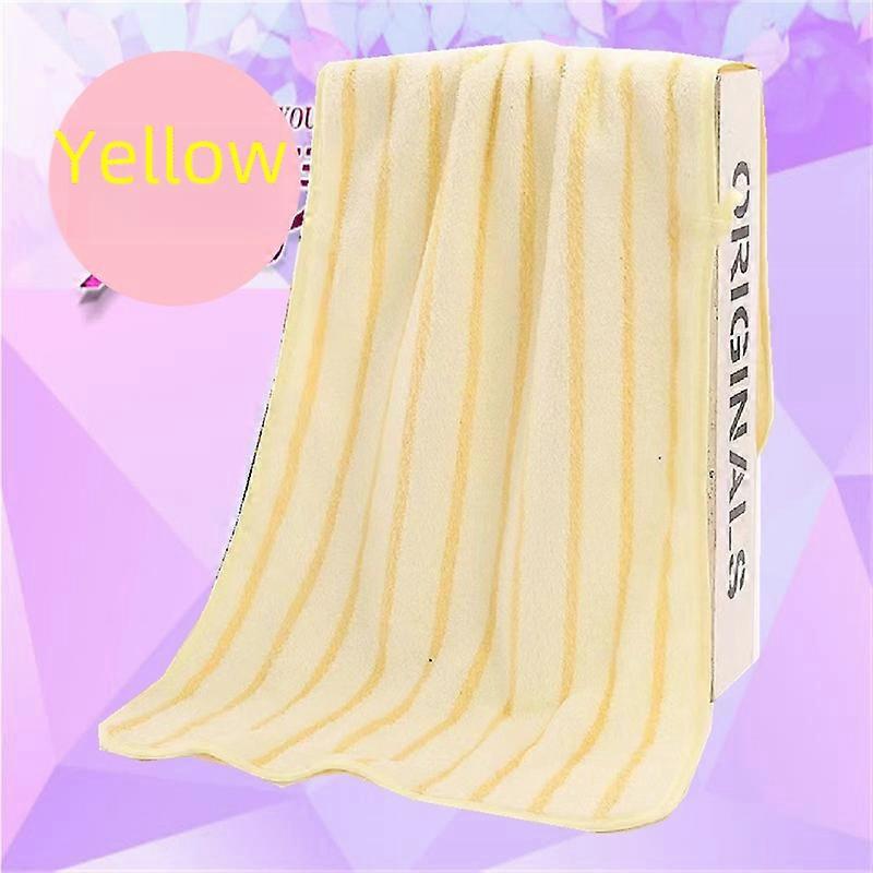 Coral fleece towel soft absorbent face towel cationic color strip wide and narrow towel