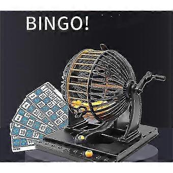 Bingo Machine Cage Game Set | With Bingo Ball | Classic Metal Cage | Bingo Tray
