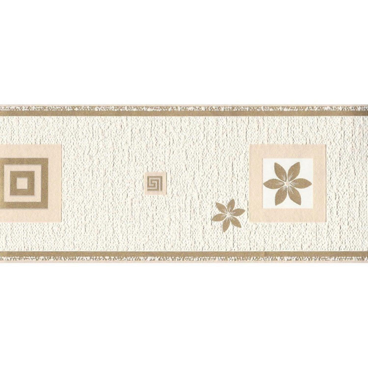 AS Creation Gold Flowers and Geometric Shapes Border