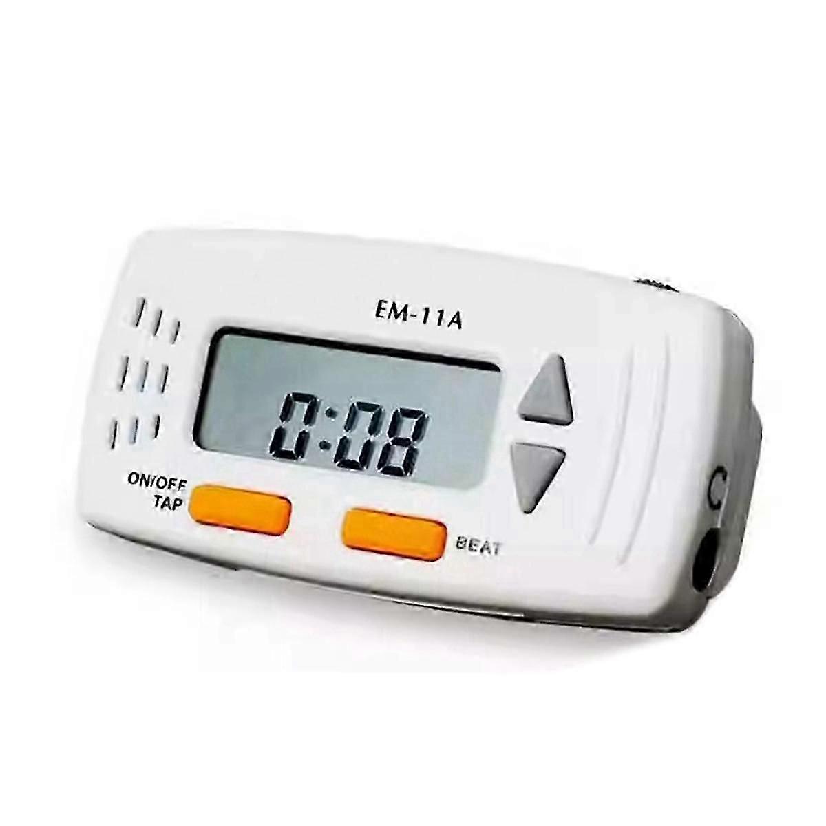 EM-11 Clip-on Guitar Metronome with Clock Function Mini Electronic Metronome for Guitarists, Portab