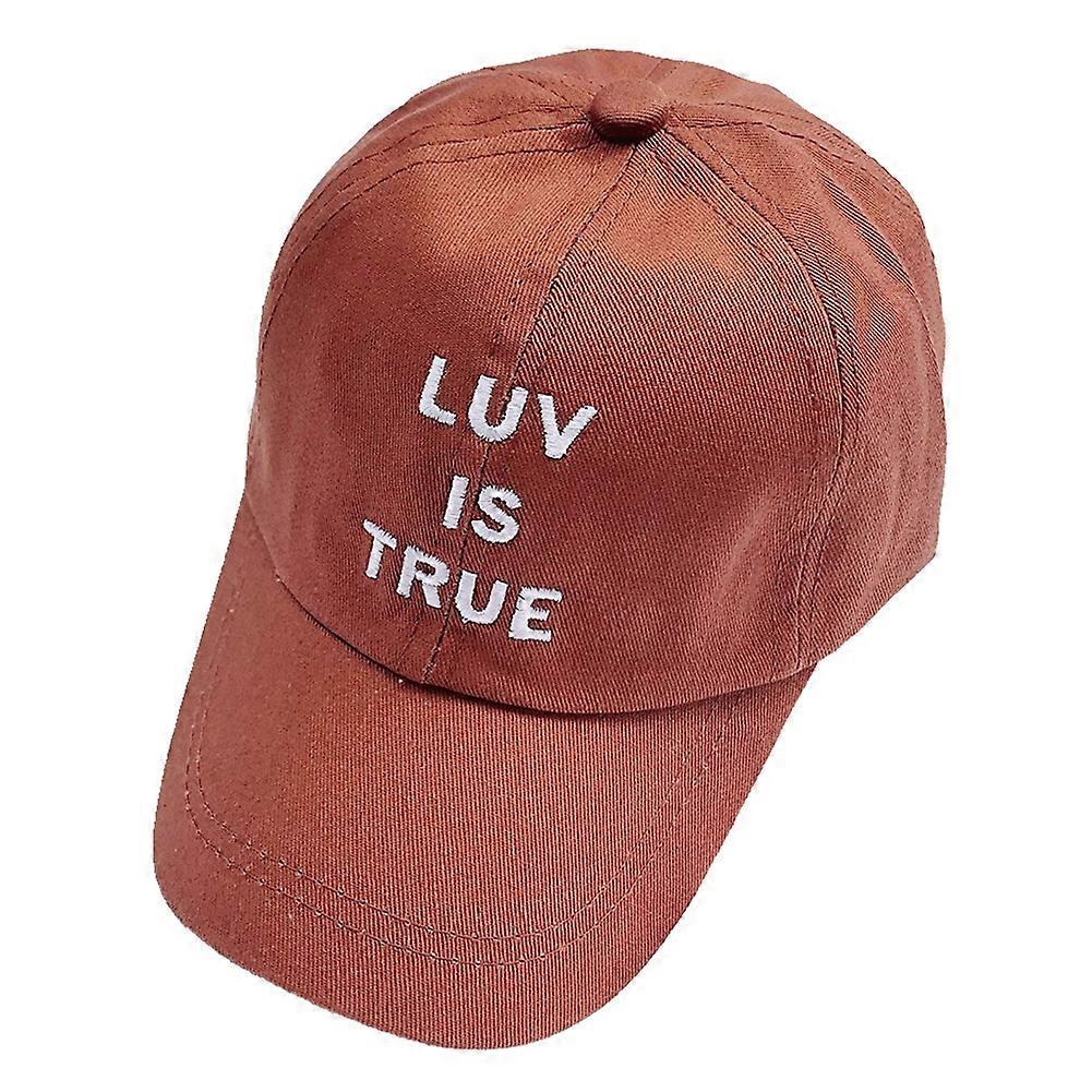 Mode Kinder Baseballmütze Einfarbig Buchstabe Verstellbare Kinder Kappe (Orange)