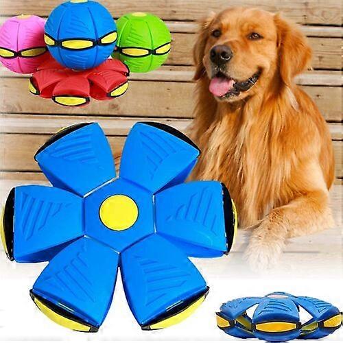 Parent-Child Interactive Elastic Flying Saucer Ball, Blue, No Light