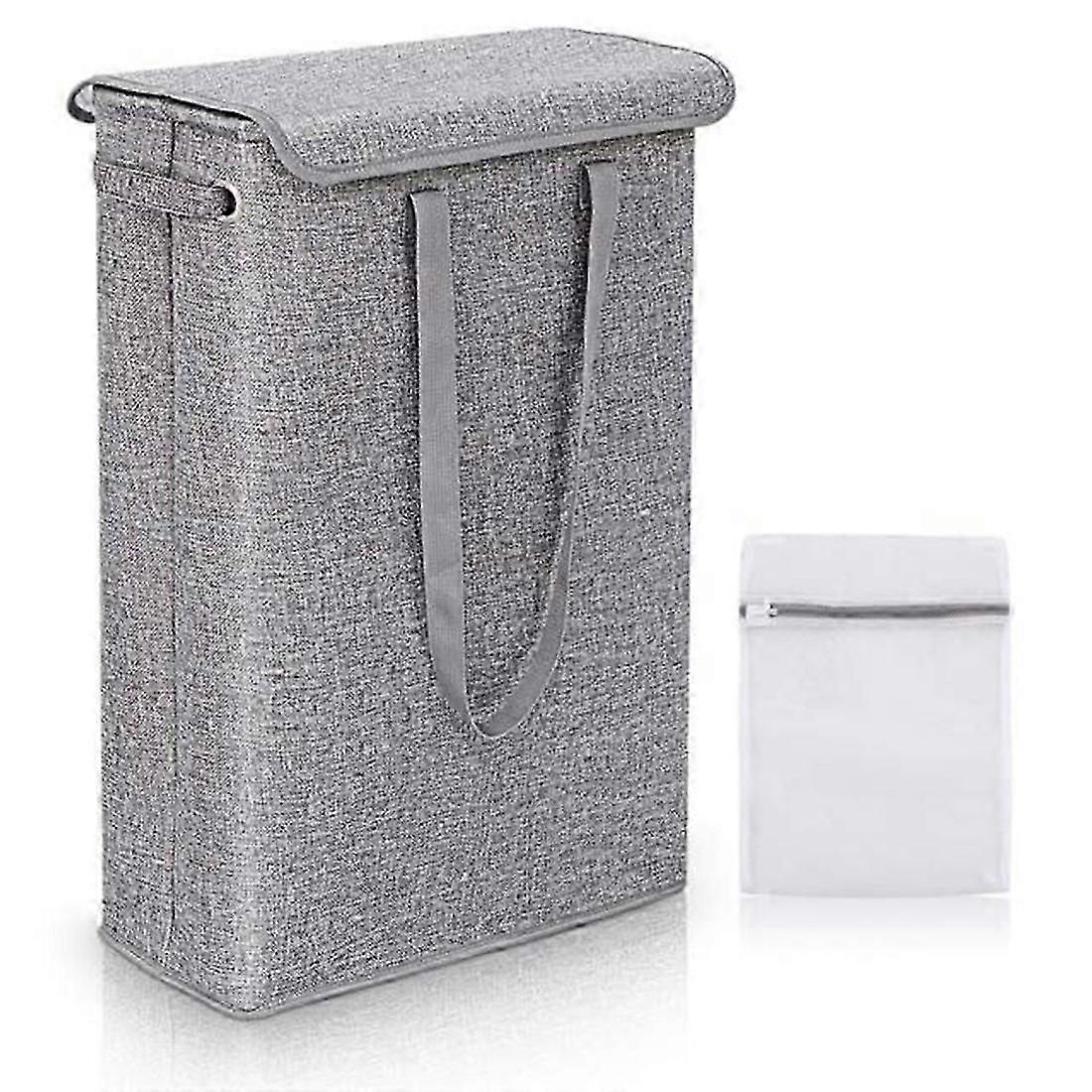 Foldable Laundry Basket with Lid - Storage Hamper for Dirty Clothes