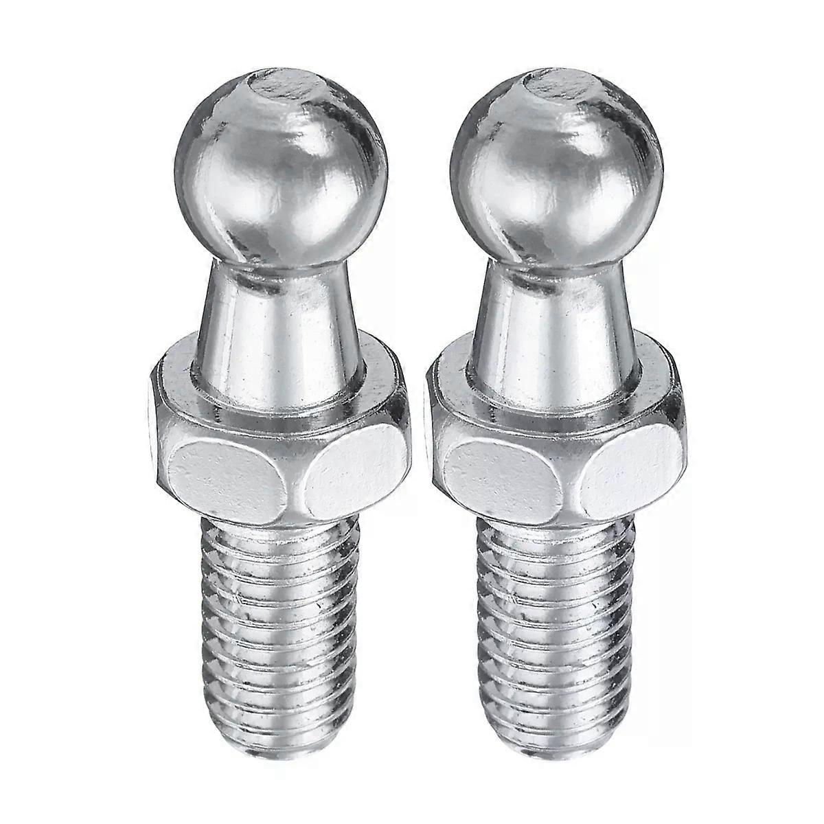 2pcs Universal Silver Boot Bonnet Gas Strut End Fitting 10mm M8 Ball Pin Joint Valve Spring