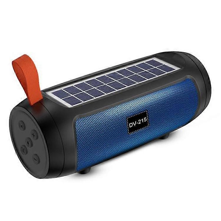 DV-215 Portable Outdoor Solar Rechargeable Bluetooth Speaker LED Flashlight FM Radio Wireless Music Subwoofer Support TF / U-disk
