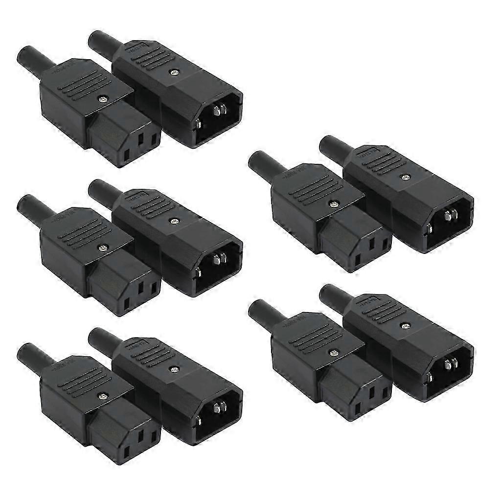10 Pack AC Electrical Socket C13 and C14 Plug Set Plug Socket C13 C14 Plug