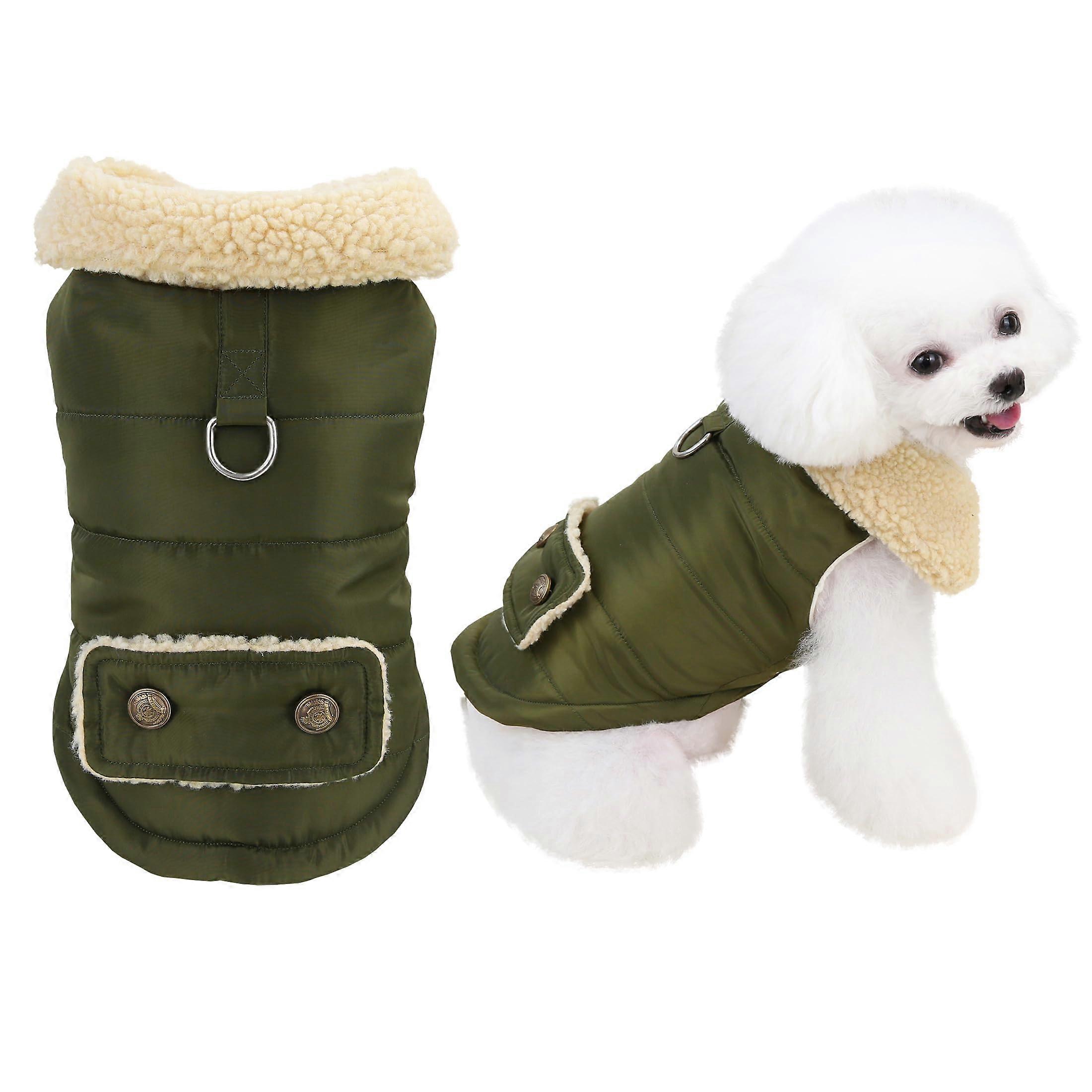 Windproof Fleece Dog Jacket For Winter Size Medium Dog Coat Fleece Material