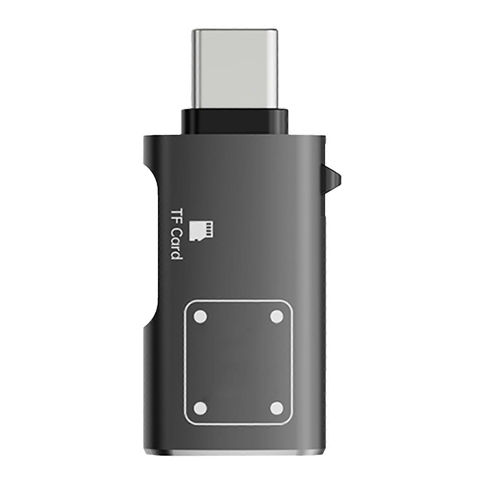 Portable Type C To USB3.0 Adapter USB C Type C to USB3.0 Connectors Dongles with Card Reader for Phones and Tablets  Black