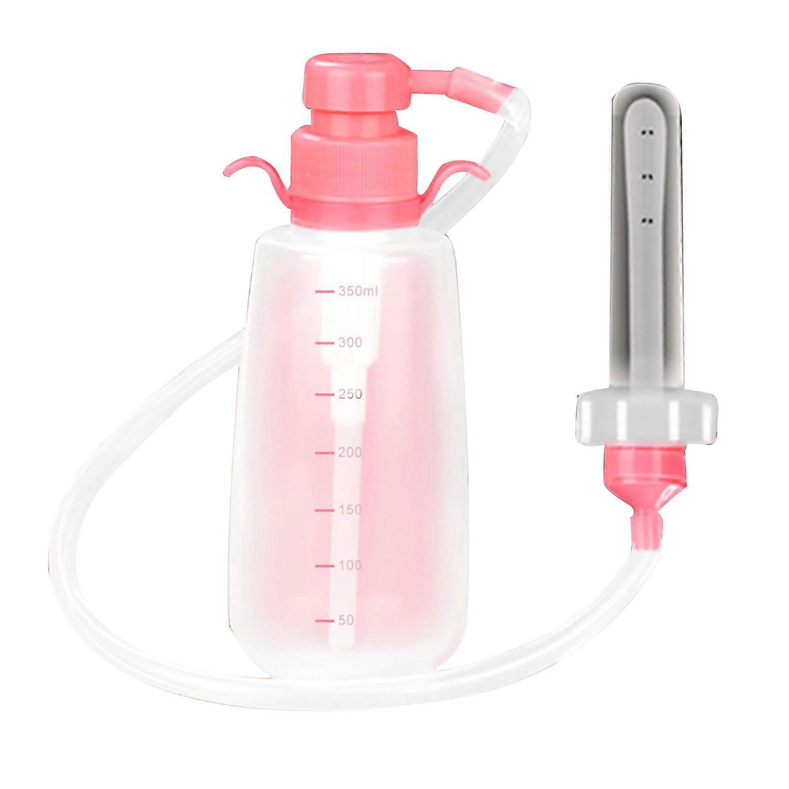Kit de nettoyage vaginal Nettoyeur de douche vaginale réutilisable pour les femmes Douche anale Kit de nettoyage vaginal Lavement manuel rose