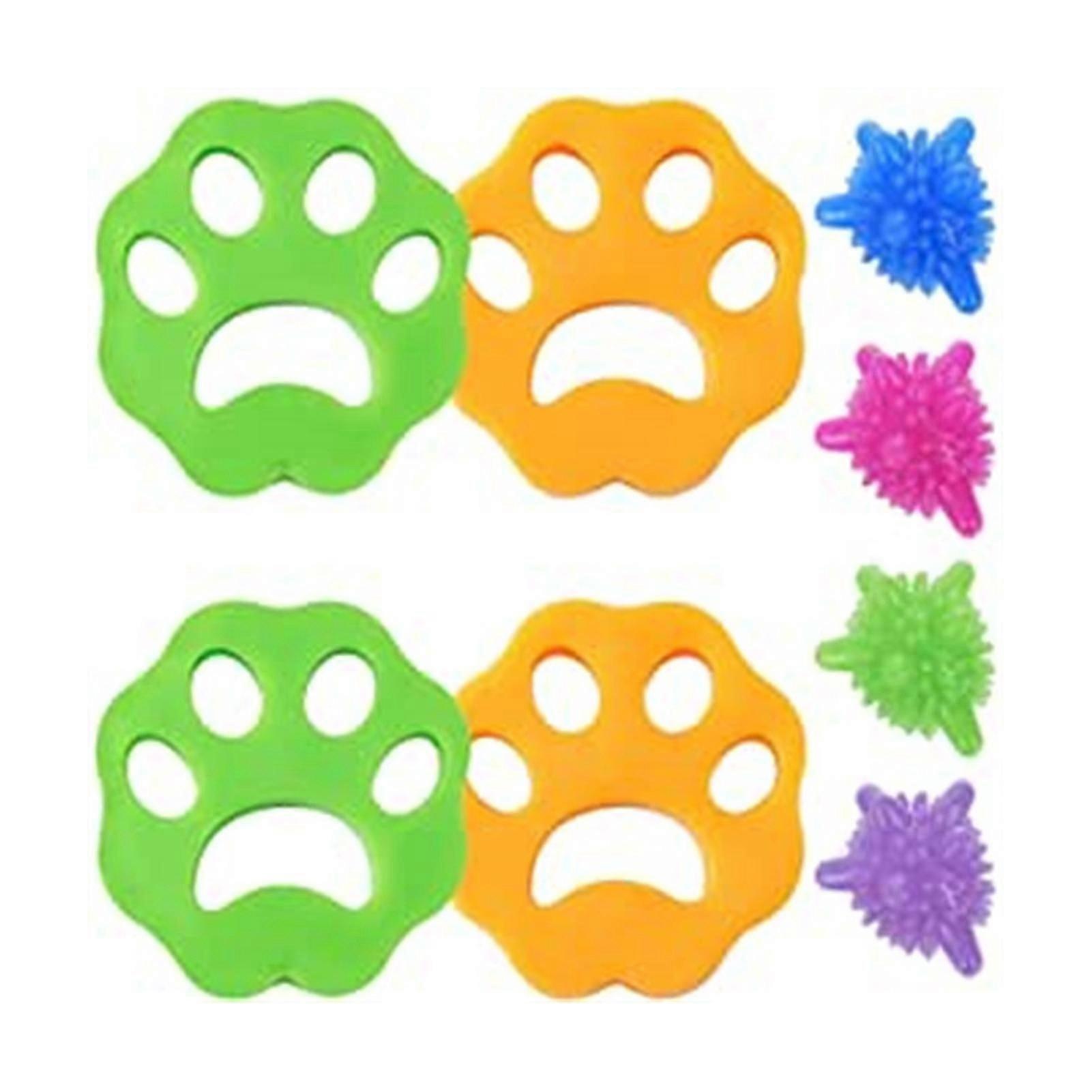 8pcs Soft Silicone Hair Remover, Multipurpose Reusable Lint Cleaner for Clothes