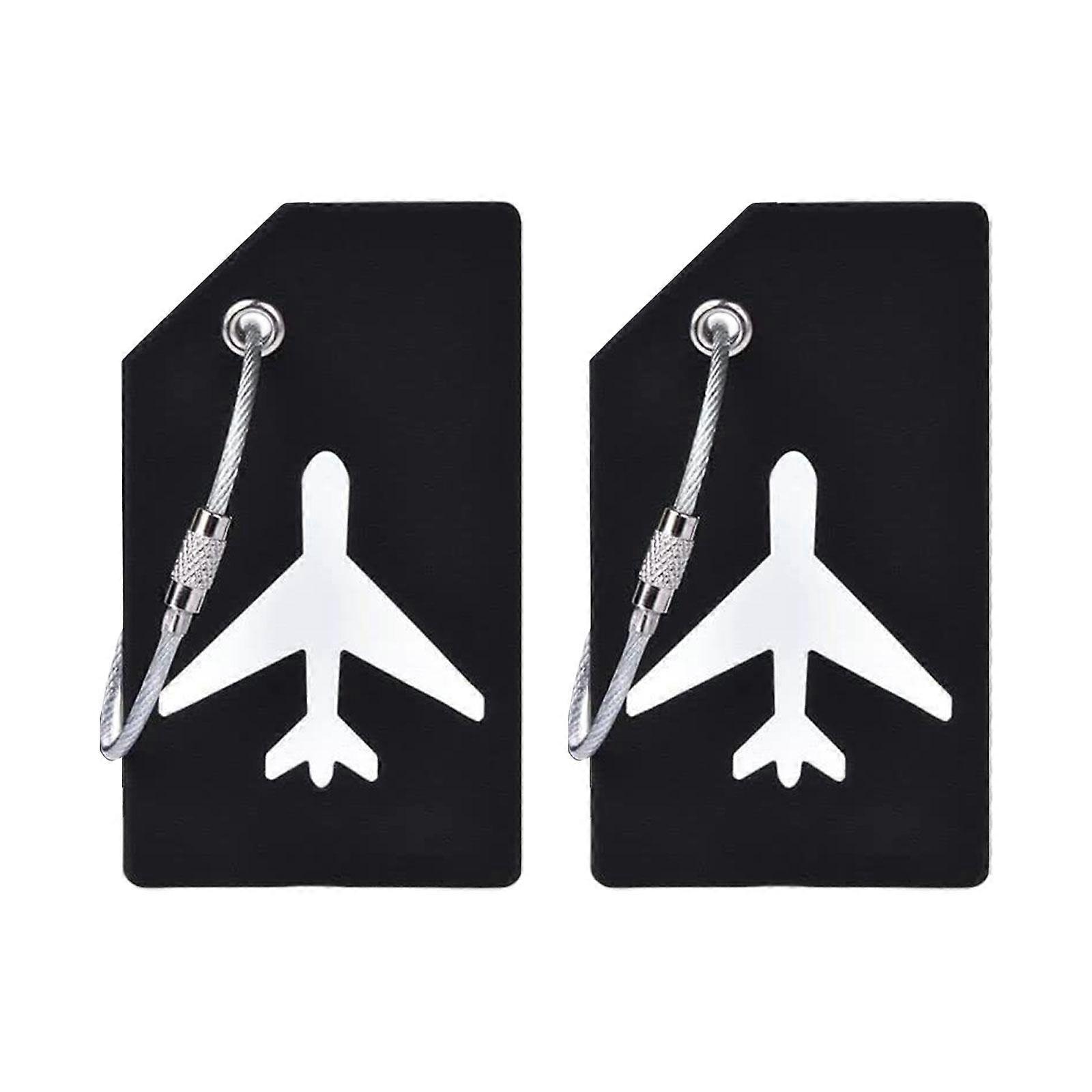 2Pcs Luggage Tags for Suitcases with Name ID Card Portable Suitcase Tag