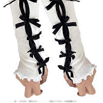 1pair Comfortabele Acryl Armhandschoenen Vlinder Patroon Zoete Armmouwen voor Mode Vrouwen Stijl 9