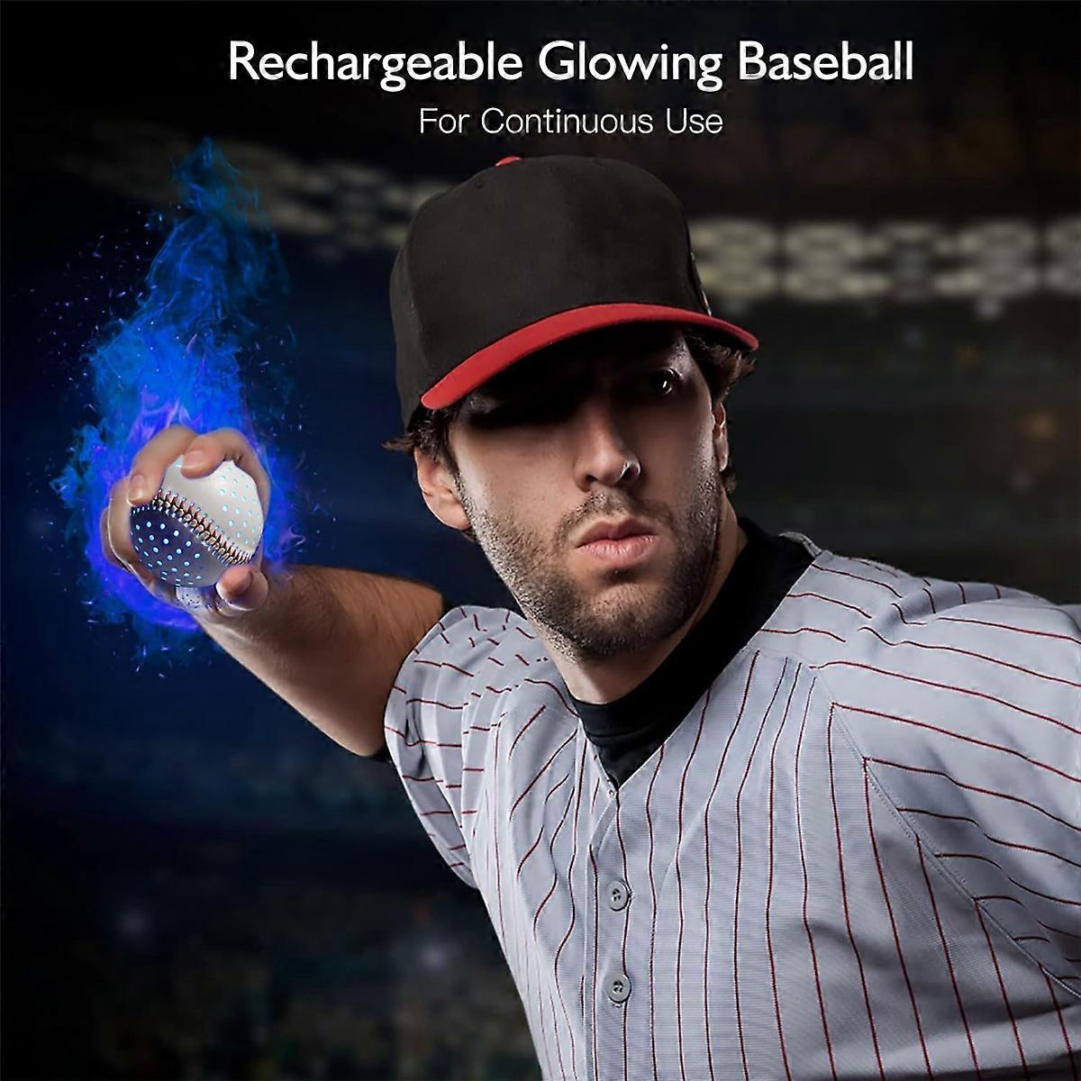 9 Inch Glow in the Dark Baseball,Night Throwing Practice Baseball