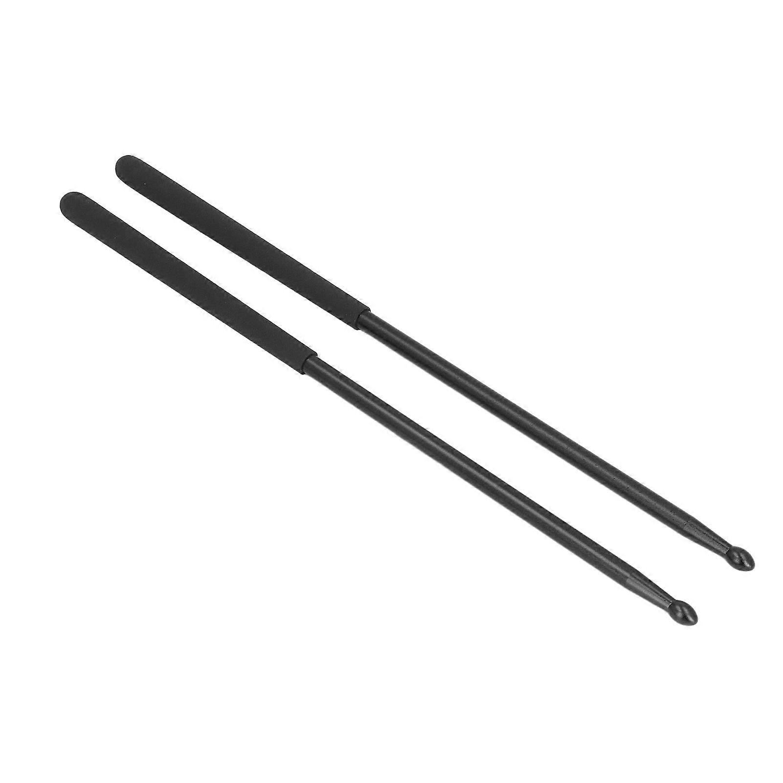 1 Pair Professional Drum Stick Solid Power Boosting Non Slip Handle Aluminium Alloy 5A Drum Stick Black