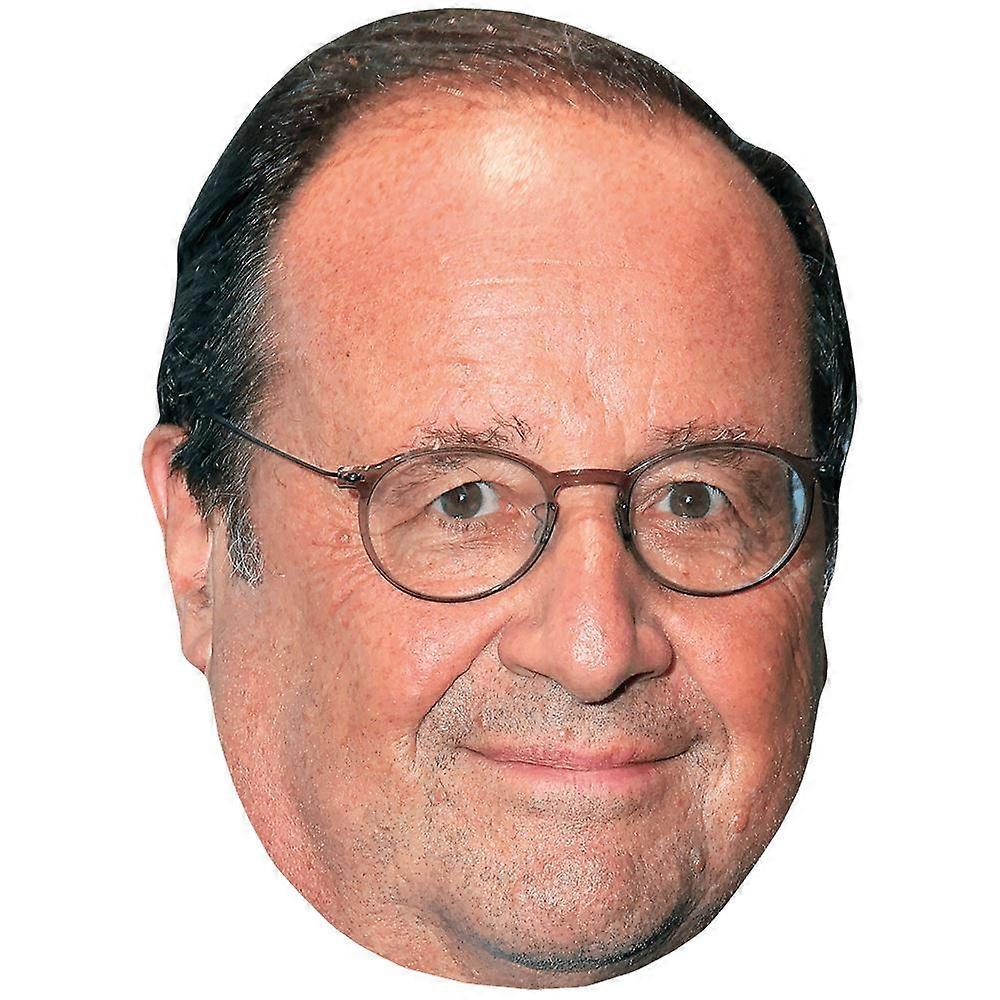 Francois Hollande (Glasses) Celebrity Mask, Flat Card Face