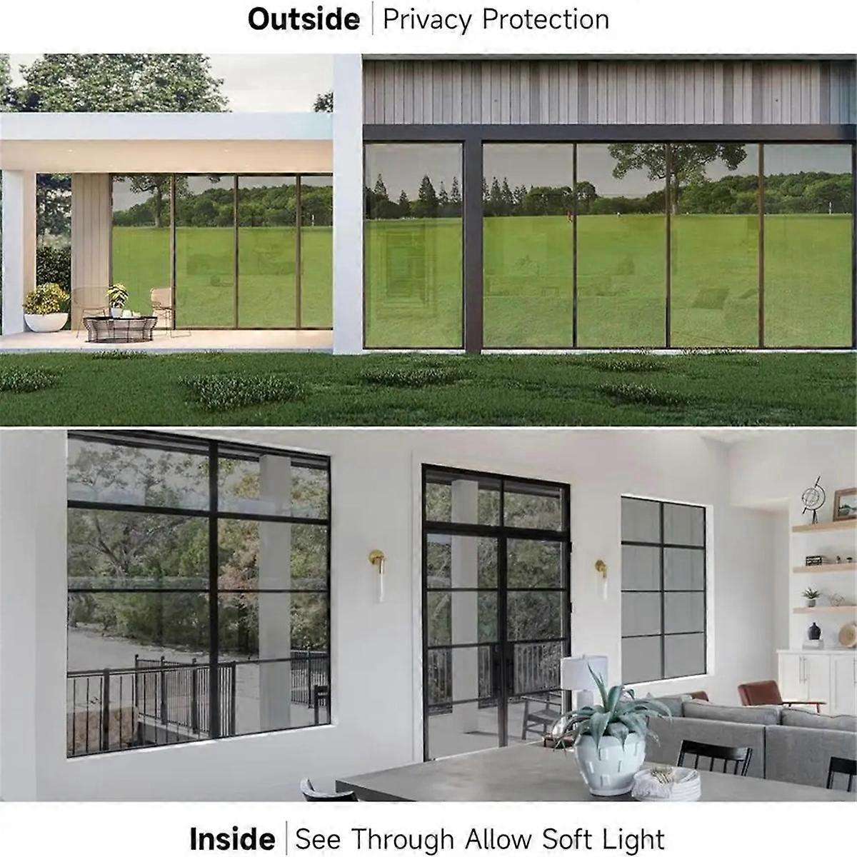 One-Way Privacy Window Film Static Cling Heat Control Mirror Film A