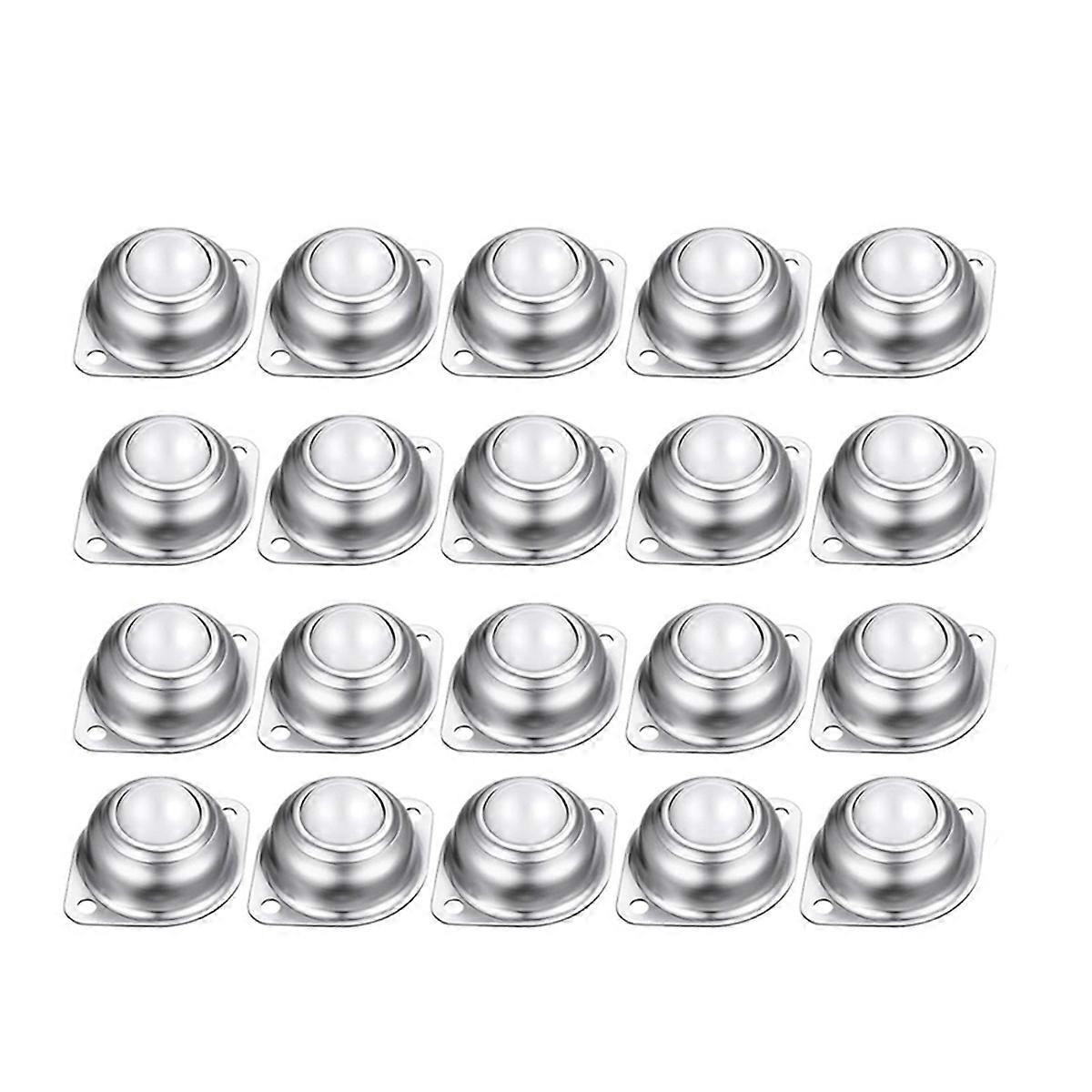 20 Pcs 1 Inch Roller Ball Transfer Bearing Nylon Round Ball Transfer Unit Universal Ball Casters for