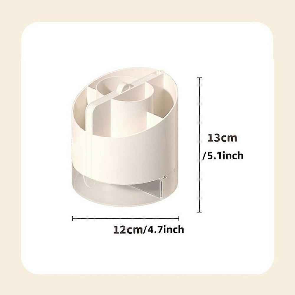 Desk Pencil Pen Holder 6-Slot with A Tray Desktop Organizers Built-in Mirror Calculator Dry Erase White Board for Note-Taking and Class Schedule