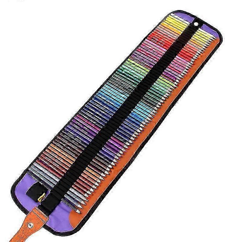 Color Pencils Colored Pencil Set Sketching Drawing Kit with Portable Roll-Up Pouch Canvas Bag Case I