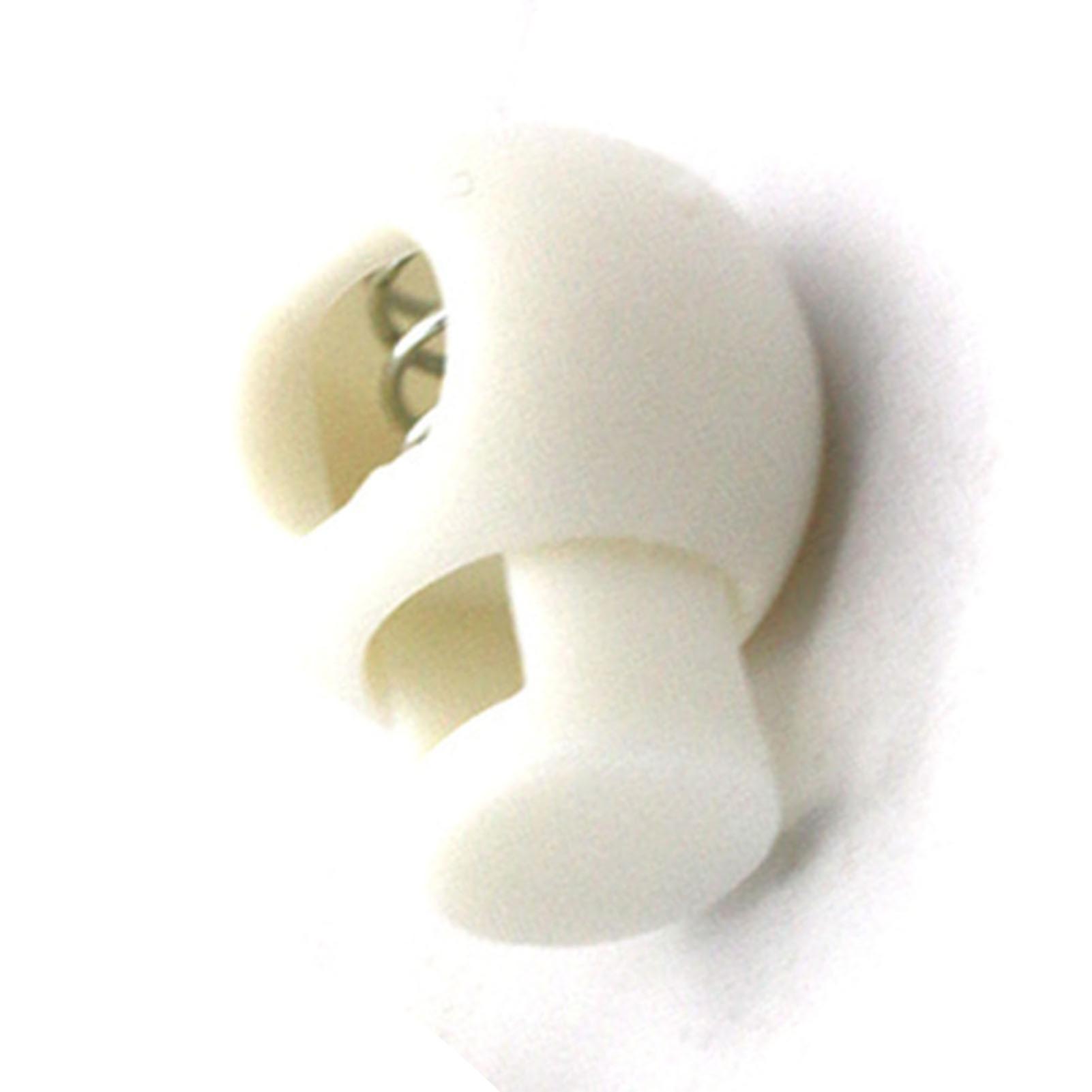 Spring Cord Lock Pojedynczy otwór Koniec Okrągłe zapięcie Guziki Suwak Toggle Stopper do plecaka Shoelace Sportswear Biały