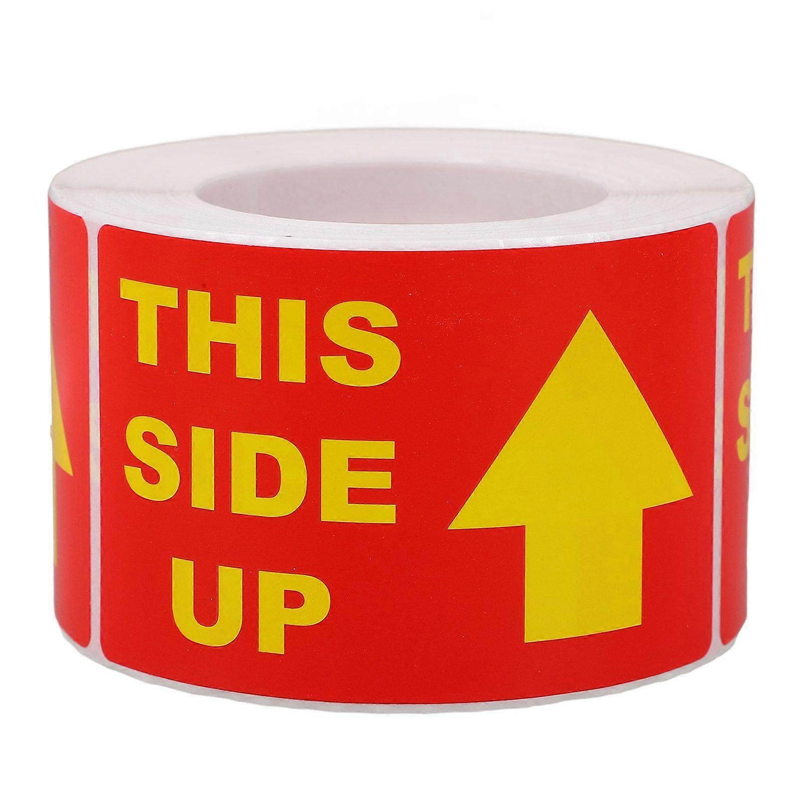 1 Roll of This Side Up Stickers For Shipping Packing Stickers Warning Stickers Caution Stickers