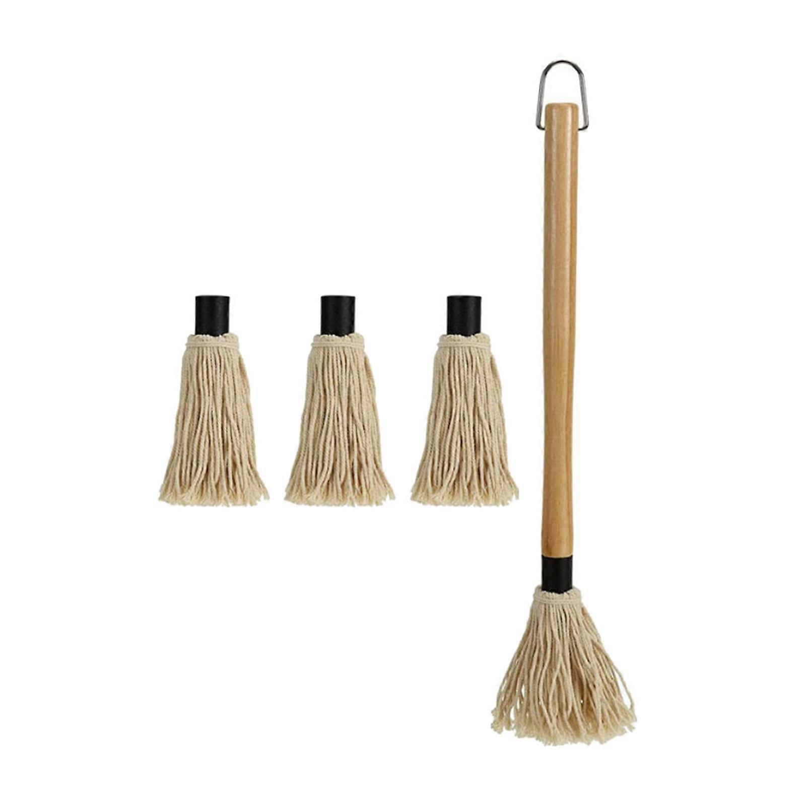 Bbq Basting Mop - Large Marinade Brush for Grilling, Sturdy Baking Dipping Brush for Soy Sauce and Roasting