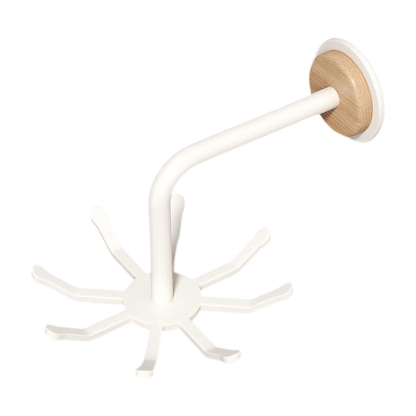 Kitchen Utensil Hooks Wall Mounted Pot Storage Rack Swivel Hooks For Ladle Strainer Towel Holder