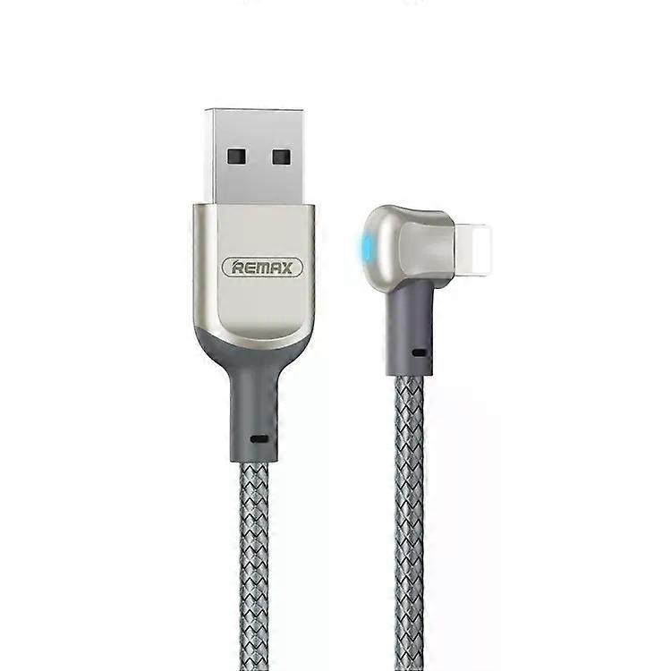 USB Data Cable-1.2m,2.4A,8 Pin for iPhone/iPad-REMAX Silver Silver