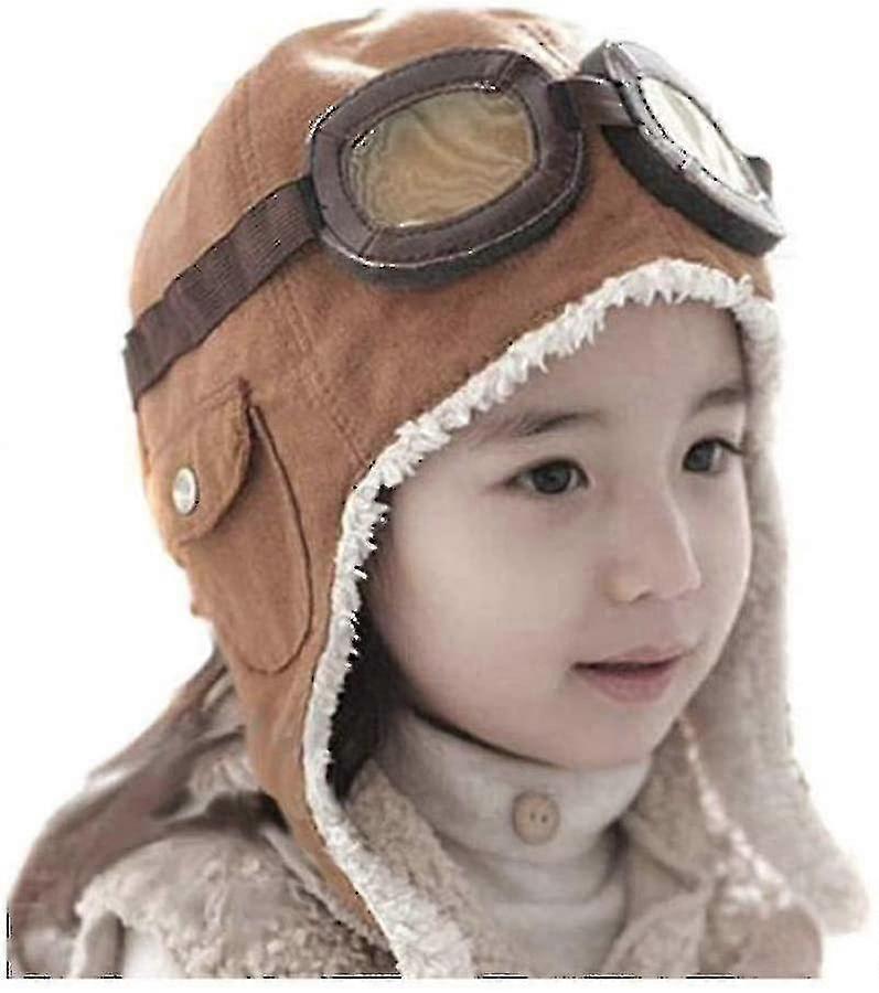 ベビーキッド少年と少女暖かいイヤーマフパイロットキャップアビエイターハット