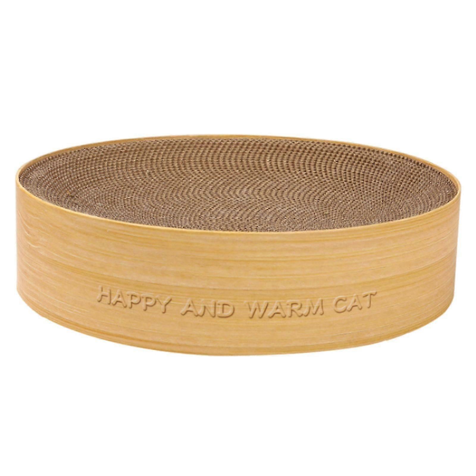 Cat Scratcher Cardboard Bed Round Cat Scratch Pad Nest for Indoor Cats Chocolate