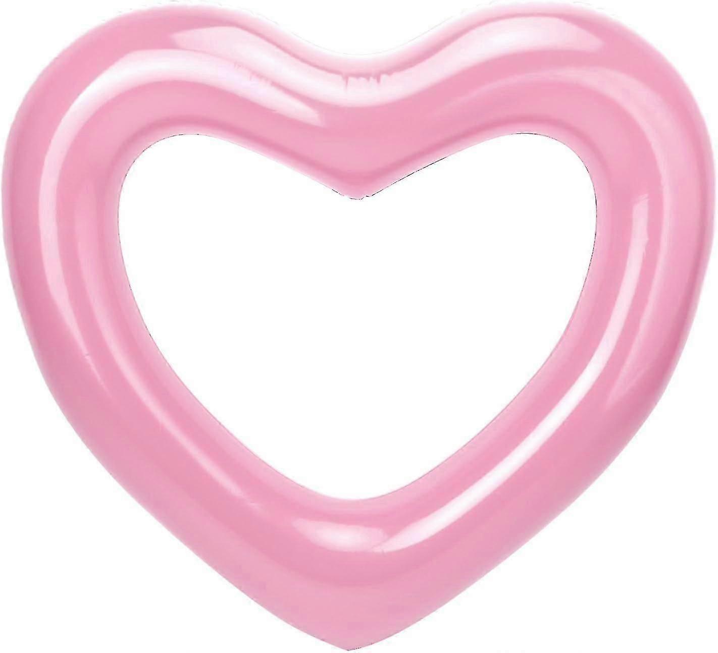 Inflatable Swim Rings, 120cm Diameter Heart Shaped Summer Swimming Pool Float Ring