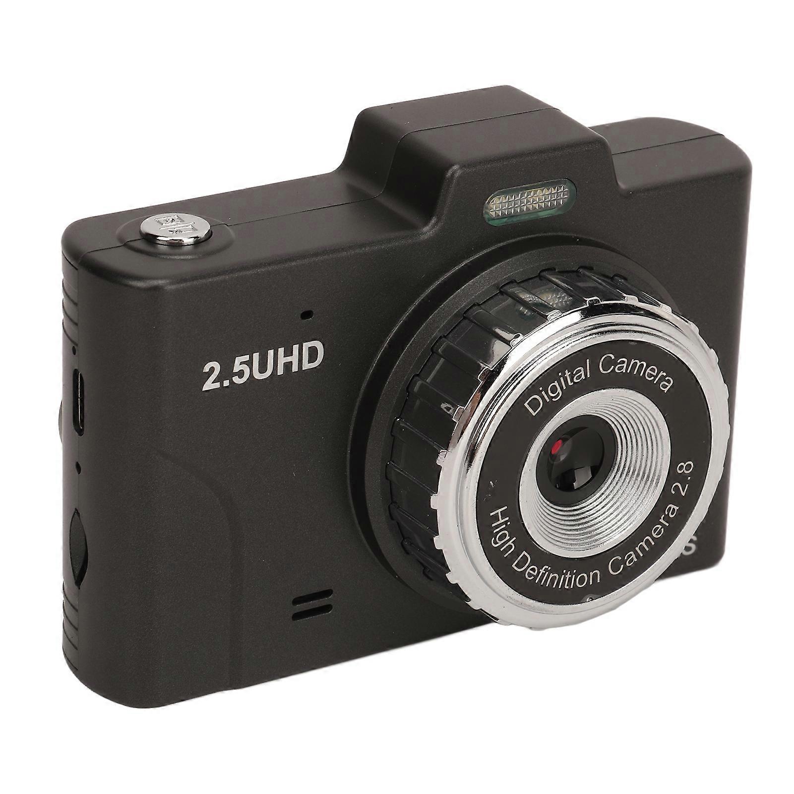 48MP Kids Digital Camera 2.8" IPS Screen Black Portable CCD