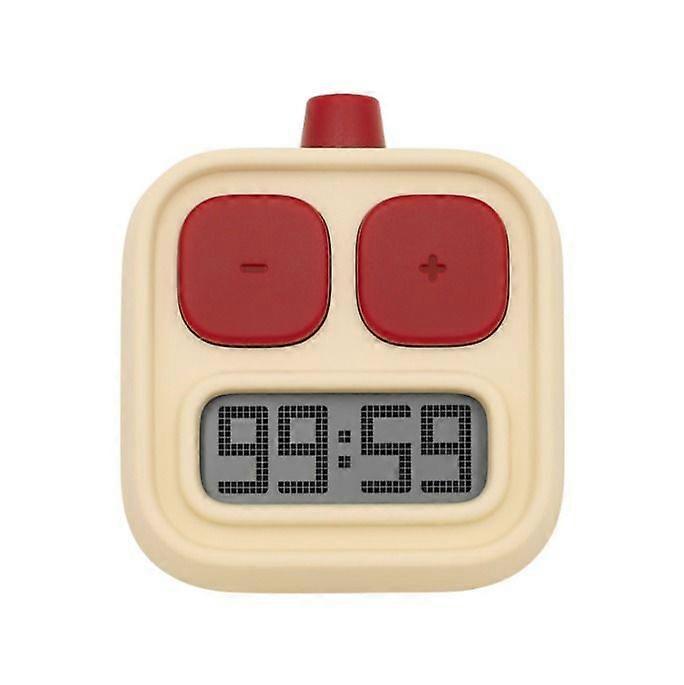 New robot timer cream yellow student children countdown time management running sports kitchen timer