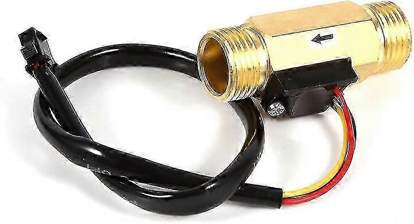 Fluid Flow Meter Sensor DN15mm 1-30L/Min for Water Systems Copper Effect
